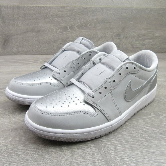 Air Jordan 1 Low OG Silver Sneakers Men's Size 10 NEW - Picture 4 of 14